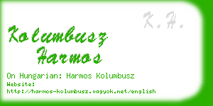 kolumbusz harmos business card